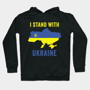 I Stand With Ukraine, Ukraine Map Hoodie